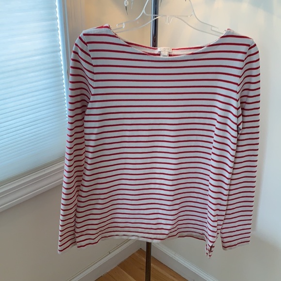 J Crew Striped Boat Neck Tee - Picture 4 of 7